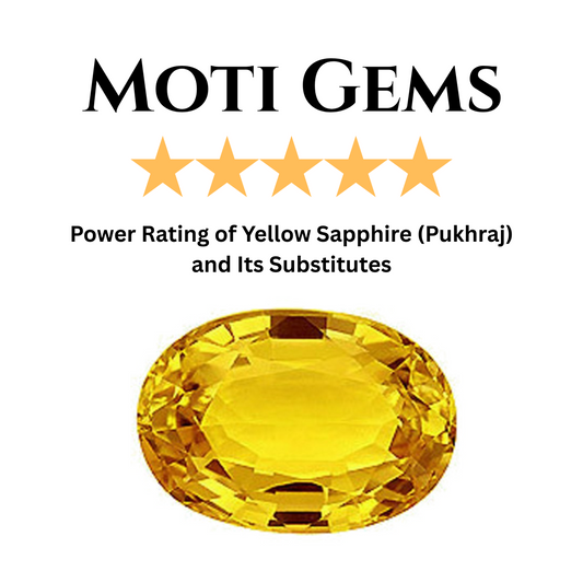 Power Rating of Yellow Sapphire (Pukhraj) and Its Substitutes – A Vedic Guide
