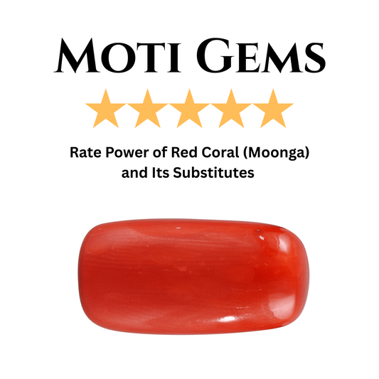 Red Coral (Moonga) & Substitute Power Rating Chart